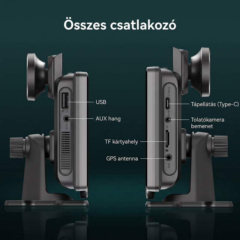 Minden csatlakozó a készüléken